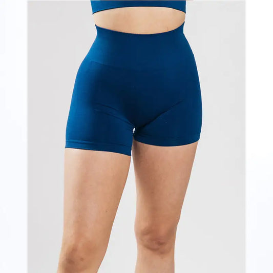 High Waist Elastic Fitness Shorts for Sports and Gym