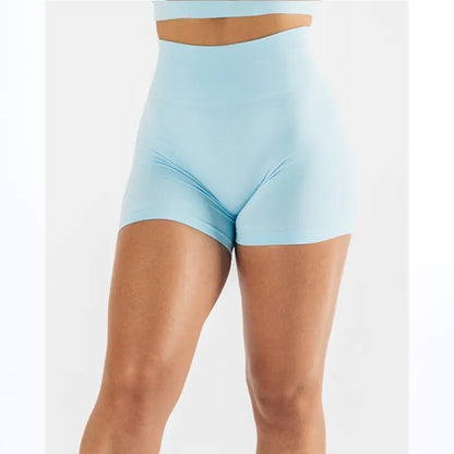 High Waist Elastic Fitness Shorts for Sports and Gym