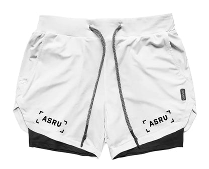 Quick-drying Double-layer Training Three-point Pants