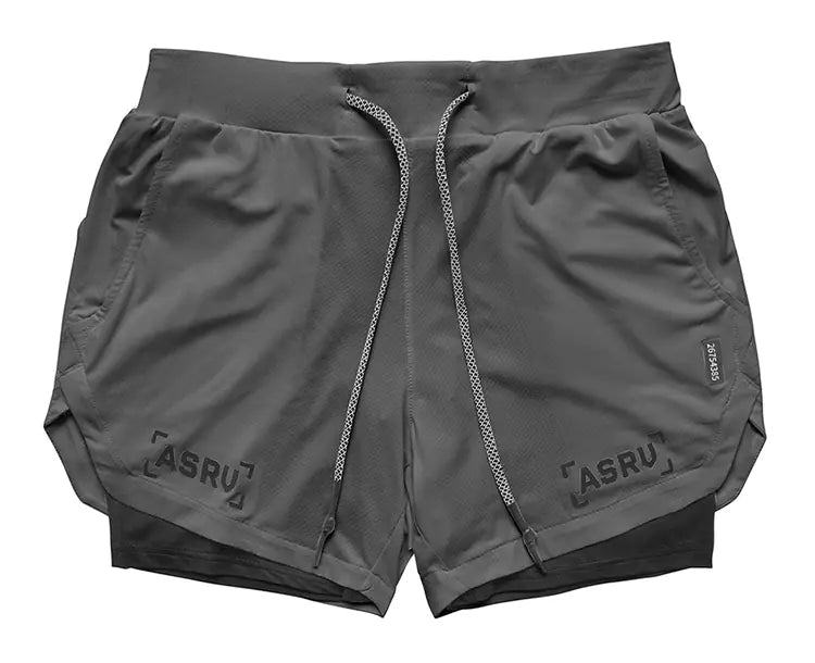 Quick-drying Double-layer Training Three-point Pants