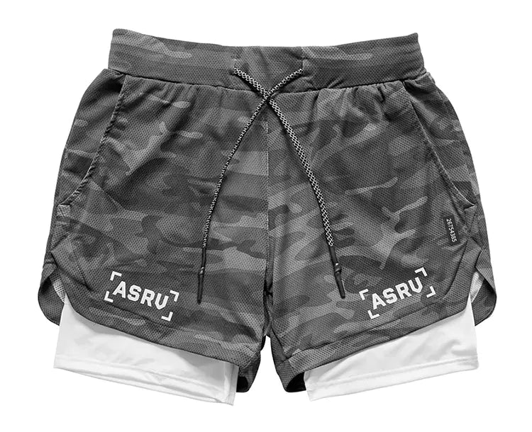 Quick-drying Double-layer Training Three-point Pants