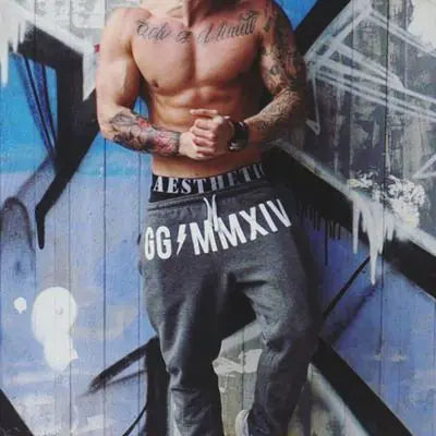 Men's Loose Fit Muscle Fitness Trousers for Training