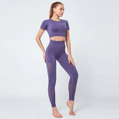 Men's Short Sleeve Sports Leisure Set for Training