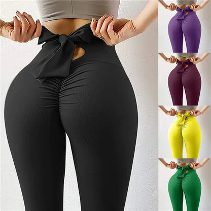 Bow Knot Fitness Running Yoga Leggings for Training