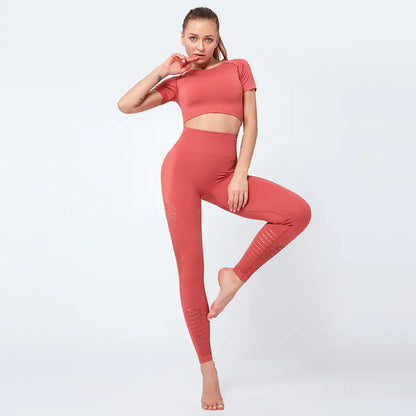 Men's Short Sleeve Sports Leisure Set for Training